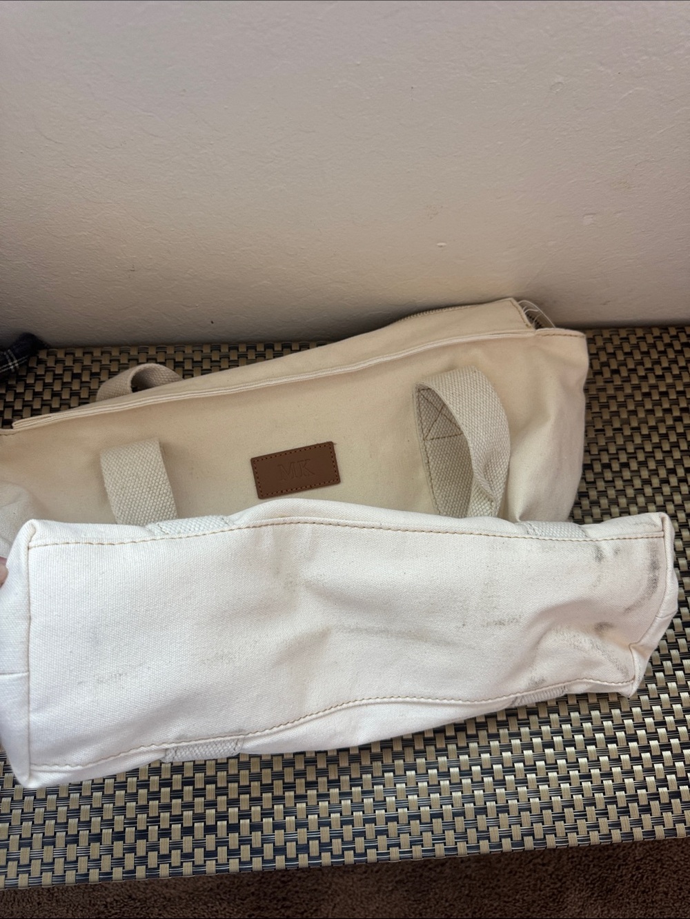 Canvas Tote Bag in Cream - Casual Everyday Handbag - Picture 5 of 5